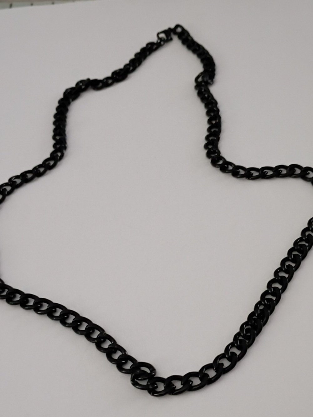 Men's Black Link Chain Necklace - Minimalist Jewelry